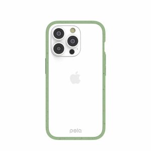 iPhone 14 Pro | Clear iPhone 14 Pro Case with Sage Green Ridge