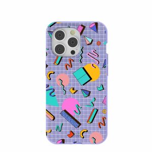 iPhone 14 Pro | Lavender Retro Grid iPhone 14 Pro Case