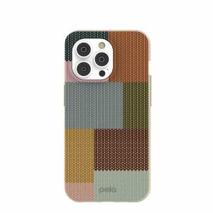 iPhone 14 Pro | London Fog Knitted Patchwork iPhone 14 Pro Case