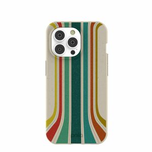 iPhone 14 Pro | London Fog Retro Lines iPhone 14 Pro Case