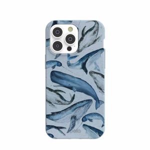 iPhone 14 Pro Max | Powder Blue Whales iPhone 14 Pro Max Case