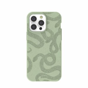 iPhone 14 Pro Max | Sage Green Snaky iPhone 14 Pro Max Case