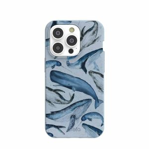 iPhone 14 Pro | Powder Blue Whales iPhone 14 Pro Case