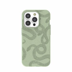 iPhone 14 Pro | Sage Green Snaky iPhone 14 Pro Case