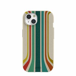 iPhone 15 | London Fog Retro Lines iPhone 15 Case