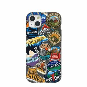 iPhone 15 Plus | Black Trail Stickers iPhone 15 Plus Case