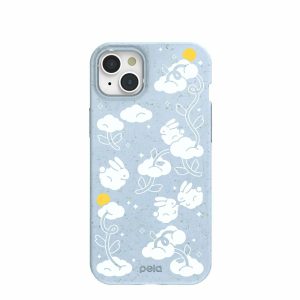 iPhone 15 Plus | Powder Blue Fluffy Flower iPhone 15 Plus Case