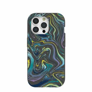 iPhone 15 Pro | Black Space Waves iPhone 15 Pro Case