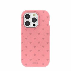 iPhone 15 Pro | Bubblegum Pink Hearts iPhone 15 Pro Case