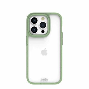 iPhone 15 Pro | Clear iPhone 15 Pro Case with Sage Green Ridge