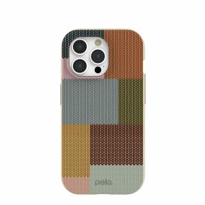 iPhone 15 Pro | London Fog Knitted Patchwork iPhone 15 Pro Case