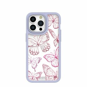 iPhone 15 Pro Max | Clear Butterfly Effect iPhone 15 Pro Max Case With Lavender Ridge