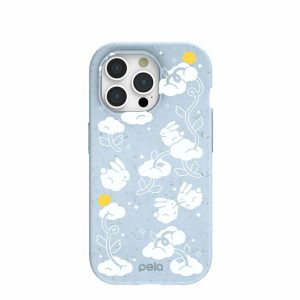 iPhone 15 Pro | Powder Blue Fluffy Flower iPhone 15 Pro Case