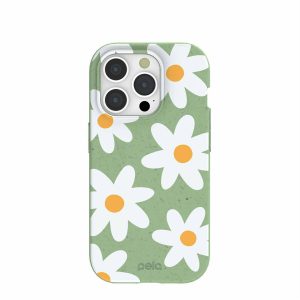 iPhone 15 Pro | Sage Green Daisy iPhone 15 Pro Case