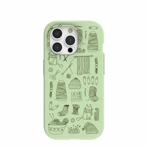 iPhone 15 Pro | Sage Green Knit Nook iPhone 15 Pro Case