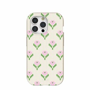 iPhone 15 Pro | Seashell Floral Stitch iPhone 15 Pro Case