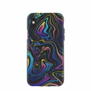 iPhone X | Black Galaxy Swirls iPhone X Case