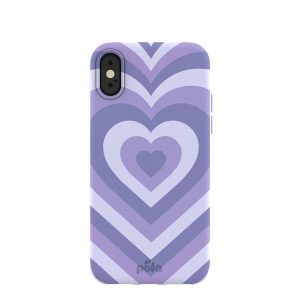 iPhone X | Lavender Power Hearts iPhone X Case