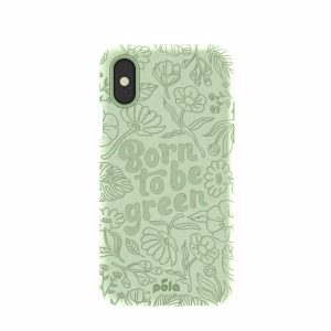 iPhone X | Sage Green Born to be green iPhone X Case