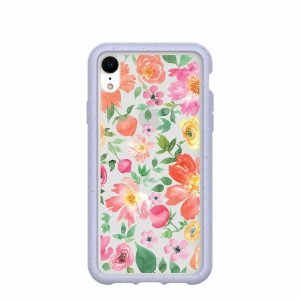 iPhone XR | Clear Prairie Florals iPhone XR Case With Lavender Ridge