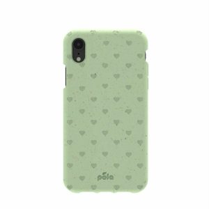 iPhone XR | Sage Green Hearts iPhone XR Case