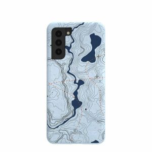 Samsung Galaxy S21 | Powder Blue Contour Lines Samsung Galaxy S21 Case