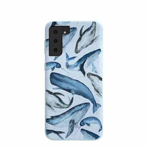 Samsung Galaxy S21+ | Powder Blue Whales Samsung Galaxy S21+(Plus) Case