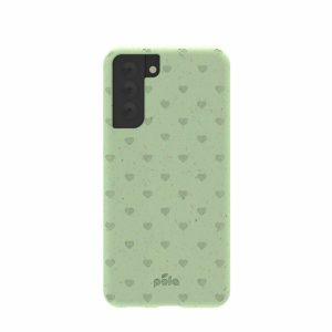 Samsung Galaxy S21 | Sage Green Hearts Samsung Galaxy S21 Case