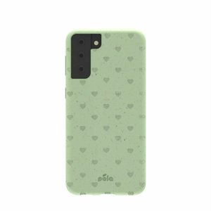 Samsung Galaxy S21+ | Sage Green Hearts Samsung Galaxy S21+(Plus) Case