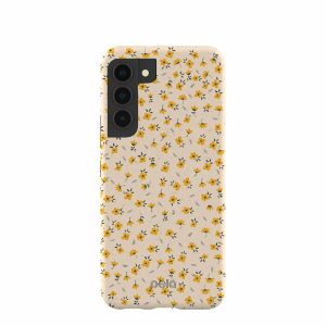 Samsung Galaxy S22 | Seashell Little Yellow Flowers Samsung Galaxy S22 Case