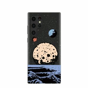 Samsung Galaxy S22 Ultra | Black Retro Moon Samsung Galaxy S22 Ultra Case