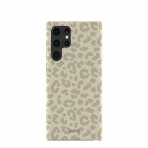 Samsung Galaxy S22 Ultra | London Fog Sand Leopard Samsung Galaxy S22 Ultra Case