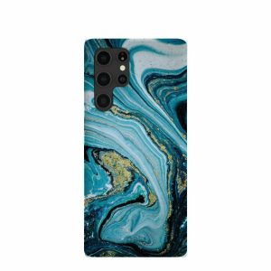 Samsung Galaxy S22 Ultra | Powder Blue Marble Samsung Galaxy S22 Ultra Case