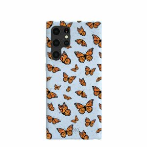 Samsung Galaxy S22 Ultra | Powder Blue Monarchs in flight Samsung Galaxy S22 Ultra Case