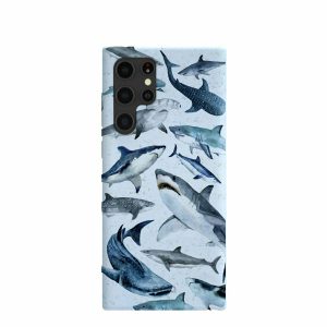 Samsung Galaxy S22 Ultra | Powder Blue Sharks Samsung Galaxy S22 Ultra Case