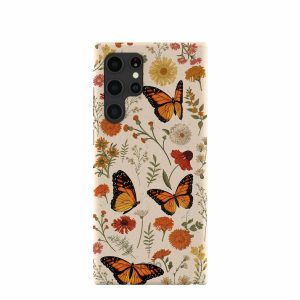 Samsung Galaxy S22 Ultra | Seashell Monarch Butterfly Samsung Galaxy S22 Ultra Case