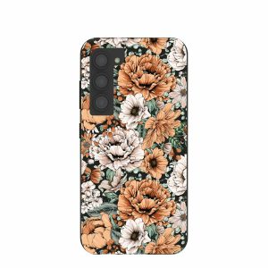 Samsung Galaxy S23 | Black Peachy Peonies Samsung Galaxy S23 Case