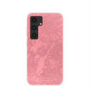 Samsung Galaxy S24 | Bubblegum Pink Flora Samsung Galaxy S24 Case