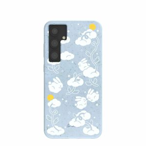 Samsung Galaxy S24+ | Powder Blue Fluffy Flower Samsung Galaxy S24+(Plus) Case