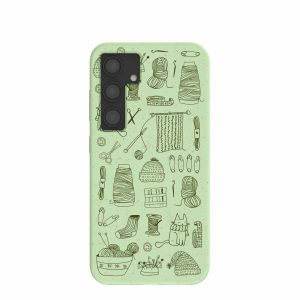 Samsung Galaxy S24 | Sage Green Knit Nook Samsung Galaxy S24 Case