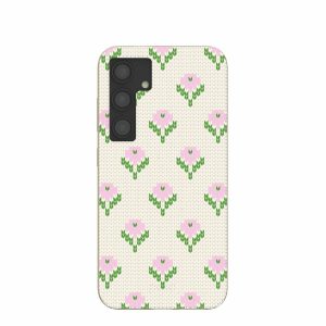 Samsung Galaxy S24 | Seashell Floral Stitch Samsung Galaxy S24 Case