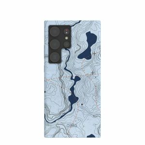 Samsung Galaxy S24 Ultra | Powder Blue Contour Lines Samsung Galaxy S24 Ultra Case