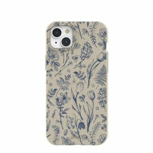 iPhone 15 Plus | London Fog Indigo Bouquet iPhone 15 Plus Case