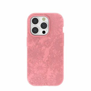 iPhone 15 Pro | Bubblegum Pink Flora iPhone 15 Pro Case