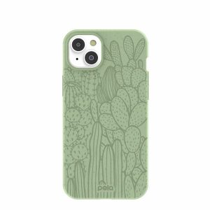 iPhone 14 Plus | Sage Green Cacti iPhone 14 Plus Case